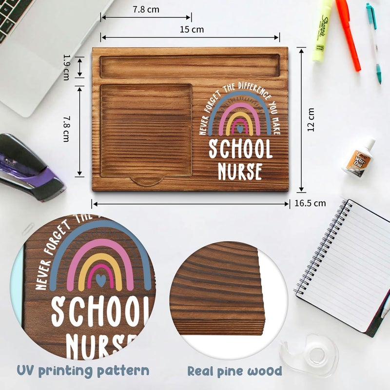 Pariveca School Nurse Appreciation Gifts Note Pad Holder Desk Organizer, Thank You Gift for Health Staff, Back to School, Nurse Week, Graduation Birthday or Christmas PB008 - Image 2